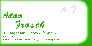 adam frosch business card
